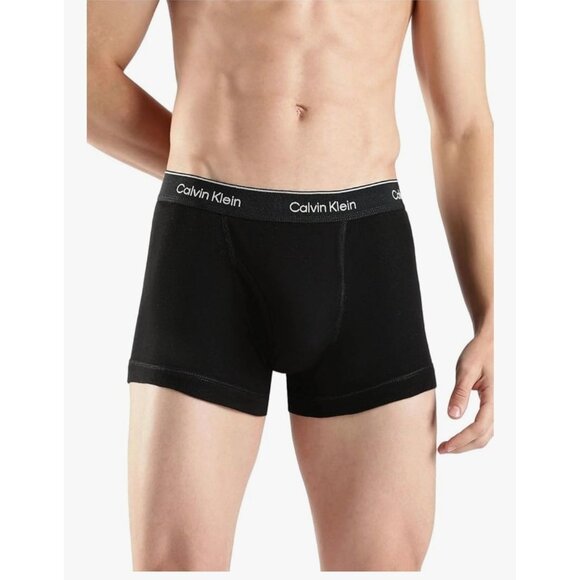 Calvin Klein Men's Classic Fit Trunks Boxers Underwear 3-Pairs Black - Picture 1 of 3